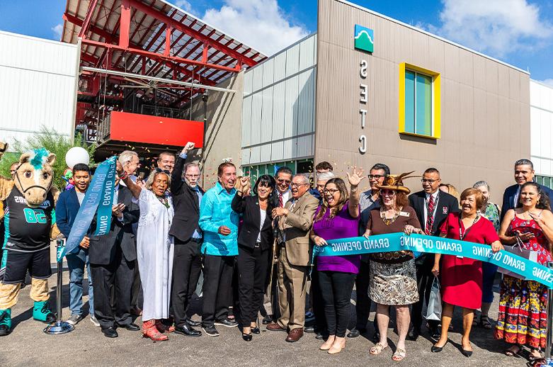 Photo of crowd celebrating the grand opening of the Southside Education & Training Center